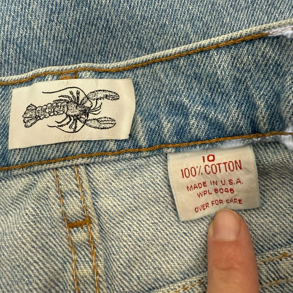 Aeropostale Jeans Womens 10 90's Baggy Light Wash Blue Denim Custom Graphic - Picture 14 of 16